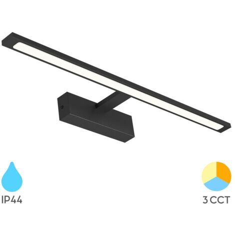 Applique LED miroir noir 12W 3en1 IP44 (1/5)