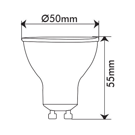 Ampoule LED spot 6.5W GU10 (Eq. 50W) 6400K