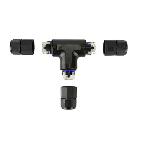 VoltShine Connecteur en T IP68, étanche à l'eau et à la poussière, idéal pour les connexions électriques en extérieur et dans les environnements exigeants