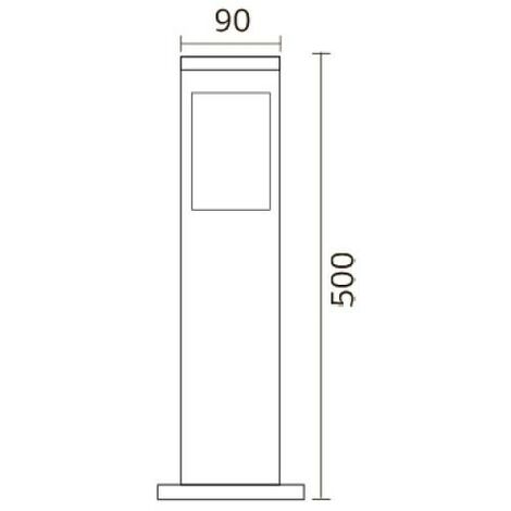 Potelet Kavak SQ-4 Noir E27 60W