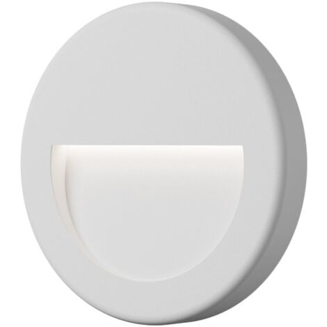 Spot LED mural VEKTAB1 rond blanc 3W 3000K IP65