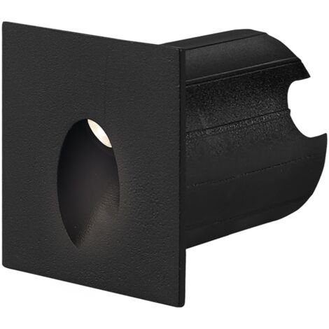 Mini spot LED mural BRAYTRON Vector D, carré, noir, 2W, 3000K, IP65 (1/5)