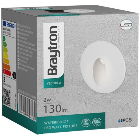 Mini spot LED mural BRAYTRON Vector-B - Noir - 2W
