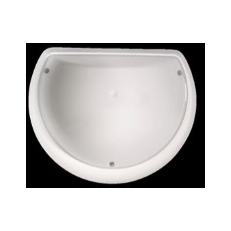 Hublot rond blanc à LED 9W (Eq. 72W) IP54 Diam. 250mm Capteur hyper fréquence