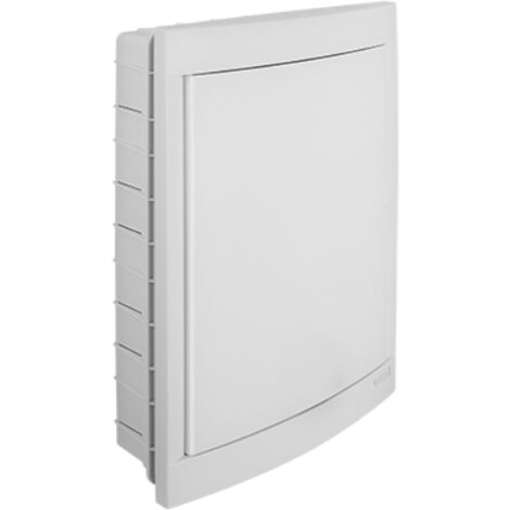 Panasonic – Tableau nu encastrable 24 modules – Indice IP40 – Classe 2 – Porte opaque pour intégration murale – Rail DIN galvanisé (1/2)