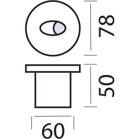 Lot de 5 Spots LED muraux rond noir 3W 4000K