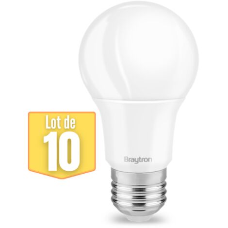 Le lot de 10 ampoules LED A60 9W (Eq. 60W) E27 4000K (1/5)