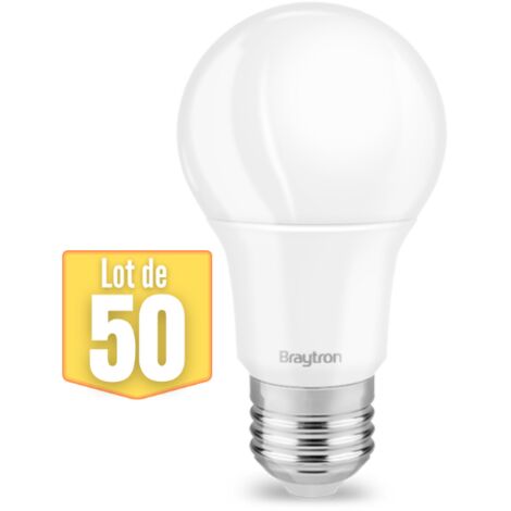 Lot de 50 ampoules LED A60 9W (Eq. 60W) E27 3000K (1/5)