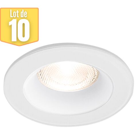 Lot de 10 supports de spots encastrables rond blanc IP54 (1/3)