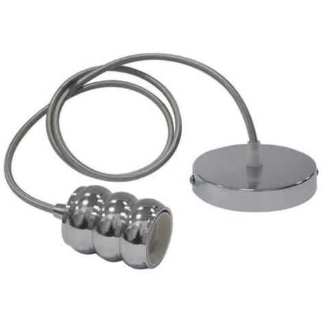 Suspension câble (1m) Gauss chrome E27 IP20 max 60W (1/3)