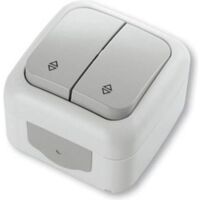 Double va et vient étanche IP54 - Viko by Panasonic - Gris - NF
