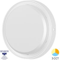 Applique extérieure LED 18W avec Détecteur micro-ondes IP65 Blanc