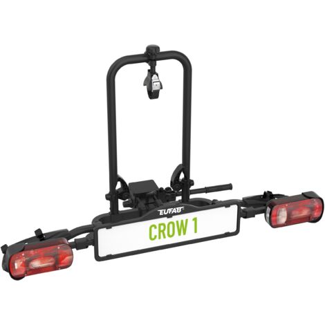 Eufab – Porte-vélos sur attelage 1 vélo – Charge maximale 30 kg – Fixation rapide avec sangles textile – Compatible vélos électriques