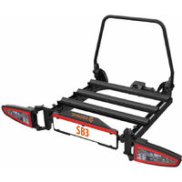 Porte-vélo coulissant pour 3 vélos – Charge maximale 60 kg – Fixation sur boule d'attelage – Accès au coffre facilité