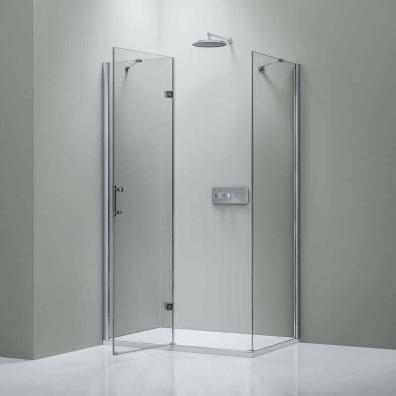 BERNSTEIN Duschkabine DX906 FLEX Eckdusche Mit Schiebetür, 140x90 Cm, 8 Mm ESG-Glas Mit Nano-Beschichtung
