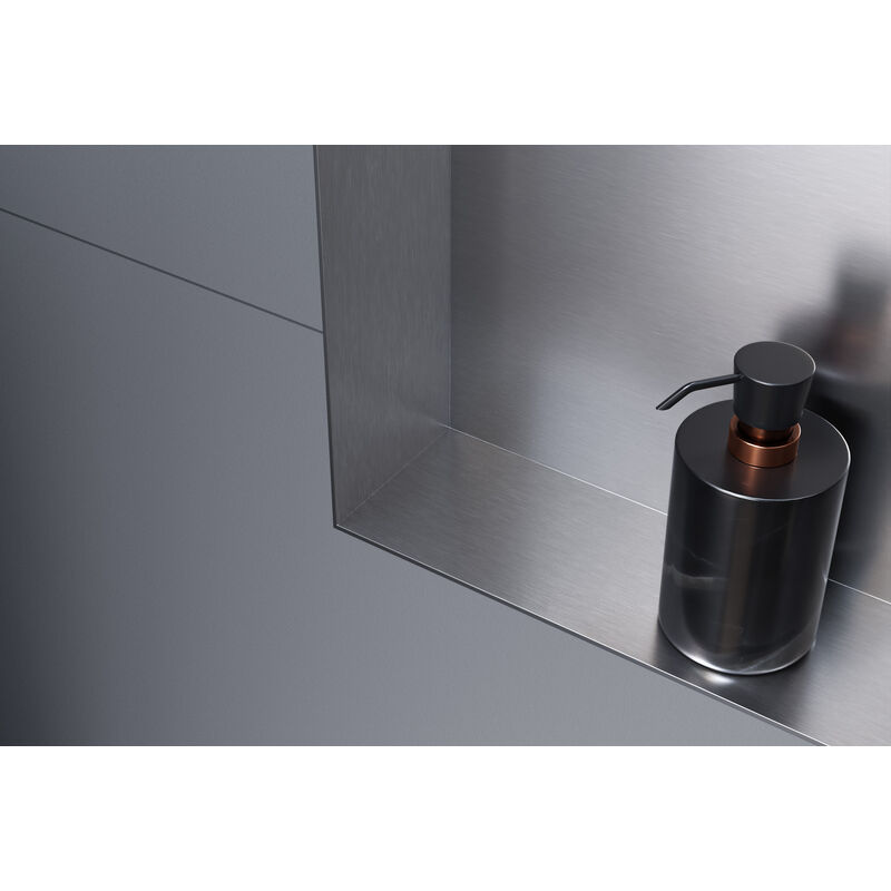 BERNSTEIN Wandnische Aus Edelstahl Mit 2x LED-Spot – 30x60x10 Cm, Für Bad & Wohnraum