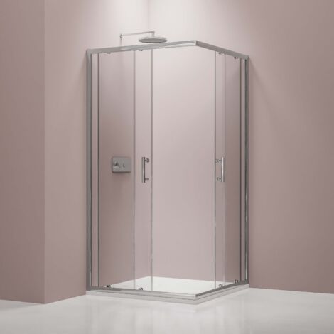 BERNSTEIN Eckdusche Mit Schiebetür – DX906 FLEX Chrom – 170x100 Cm, 8 Mm ESG Glas