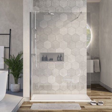 Duschabtrennung Bernstein Walk-In EX101 Nano Echtglas 10mm Klarglas 140cm