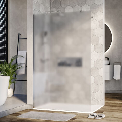 Duschabtrennung Bernstein Walk-In EX101 Nano Echtglas 10mm Milchglas 140cm