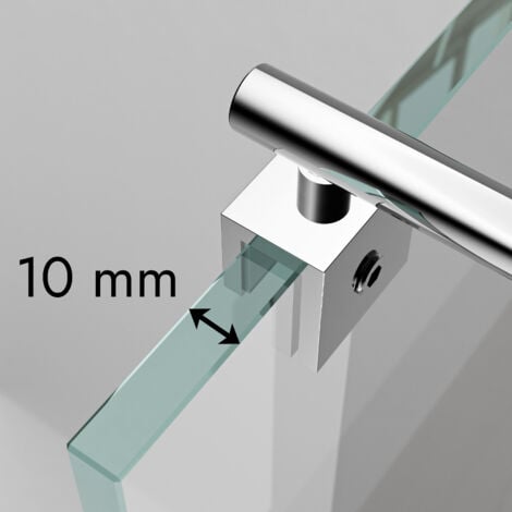 Duschabtrennung Bernstein Walk-In EX101 Nano Echtglas 10mm graues Glas 120cm