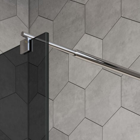 Duschabtrennung Bernstein Walk-In EX101 Nano Echtglas 10mm graues Glas 120cm