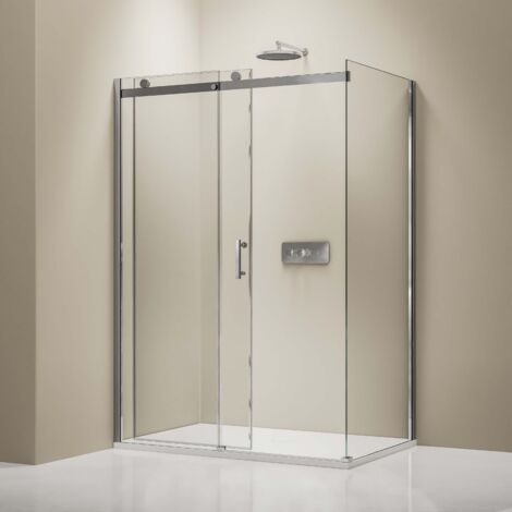 Duschkabine Bernstein EX806 Nano Echtglas Schiebetür 90x120x195cm Tür links
