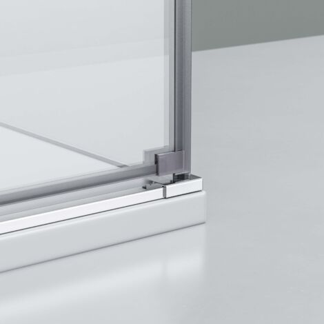BERNSTEIN Eckdusche NT604 FLEX – 100x80 Cm, Mit Drehtür, 6 Mm Nano-Glas – Verstellbar, Leicht Zu Reinigen