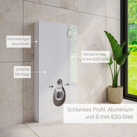 Sanitärmodul Bernstein 805 Wand-WC Weiß Spülkasten inkl. Betätigungsplatte