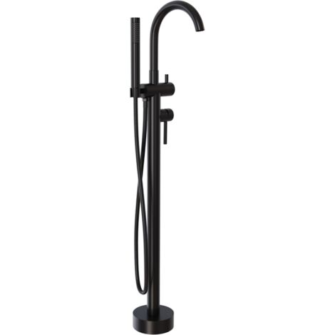 Badewannenarmatur Bernstein 8028B Schwarz freistehende Wannenarmatur