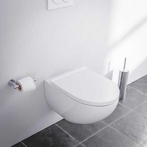 Wand-WC Bernstein E-9030 spülrandlos mit Soft-Close-Deckel Weiß glänzend