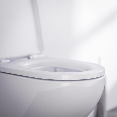 Wand-WC Bernstein E-9030 spülrandlos mit Soft-Close-Deckel Weiß glänzend