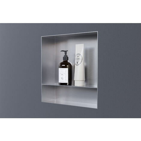 Wandnische Bernstein NT303010X Edelstahl randlos 30x30x10cm mit Ablagefach Edelstahl gebürstet