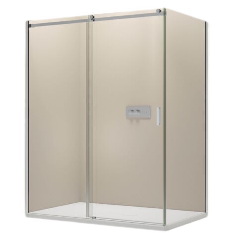 BERNSTEIN Eckduschkabine DX906 FLEX – Schiebetür, 100x80 Cm, 8 Mm ESG-Glas Mit NANO-Beschichtung