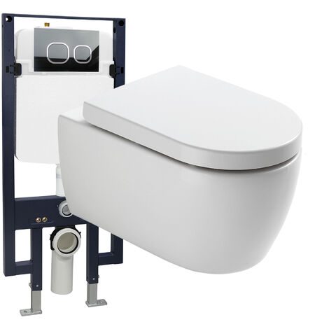WC-Komplettpaket 22 Bernstein NT2039 Soft-Close Vorwandelement G3008 Modell 4111 Weiß matt
