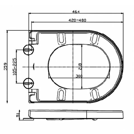 WC-Sitz Bernstein Softclose U1002 Schwarz matt passend für CH1088 1088R NT2019 NT2039 B-8030