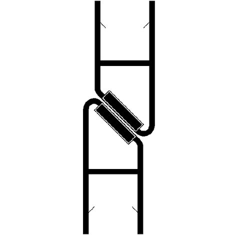 BuyLando Magnetdichtung Für Duschkabinen – Typ MD-W, 185 Cm, Für 180°/90° Türen & 6 Mm Glasstärke
