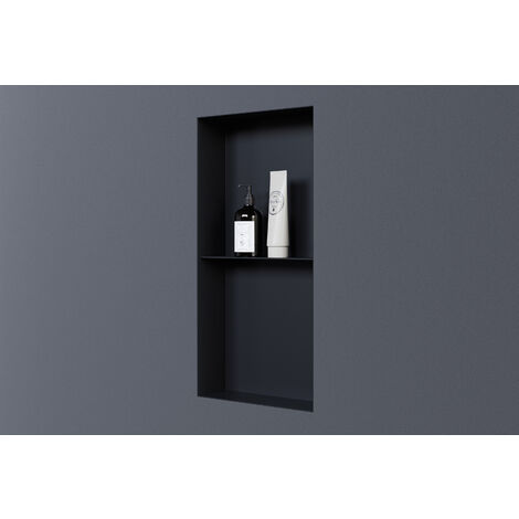 Wandnische Bernstein NT306010X Edelstahl randlos 30x60x10cm mit Ablagefach Schwarz
