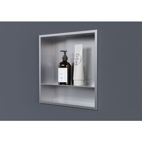 Wandnische Bernstein NT303010X Edelstahl 30x30x10cm mit Ablagefach Edelstahl gebürstet