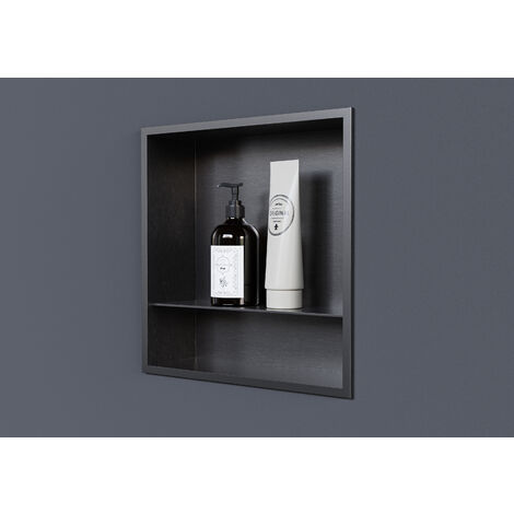 Wandnische Bernstein NT303010X Edelstahl 30x30x10cm mit Ablagefach Gunmetal