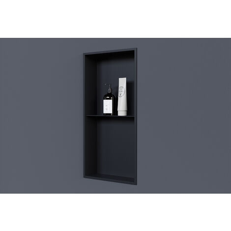 Wandnische Bernstein NT306010X Edelstahl 30x60x10cm mit Ablagefach Schwarz