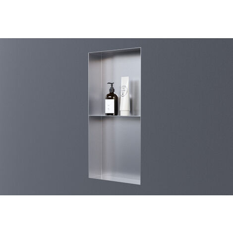 Wandnische Bernstein NT306010X Edelstahl randlos 30x60x10cm mit Ablagefach Edelstahl gebürstet