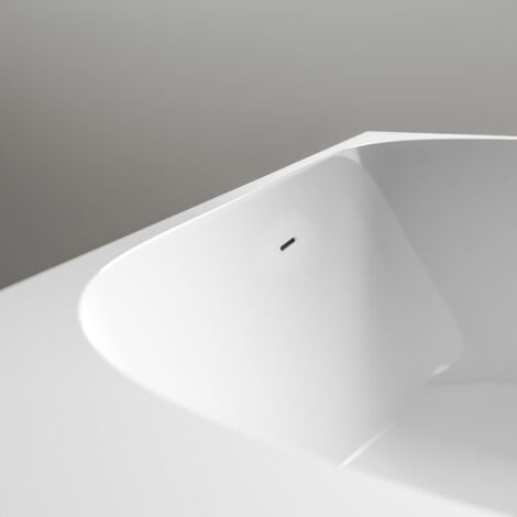 Badewanne freistehend Bernstein NOVA CORNER Acryl Weiß glänzend 170x78cm Einbau links Raumsparbadewanne