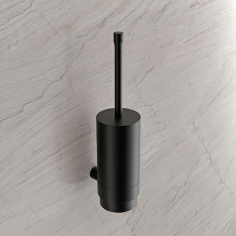 WC-Bürstengarnitur Bernstein OLA Keramik/Edelstahl/Silikon 9,5x12,6x38cm Schwarz matt