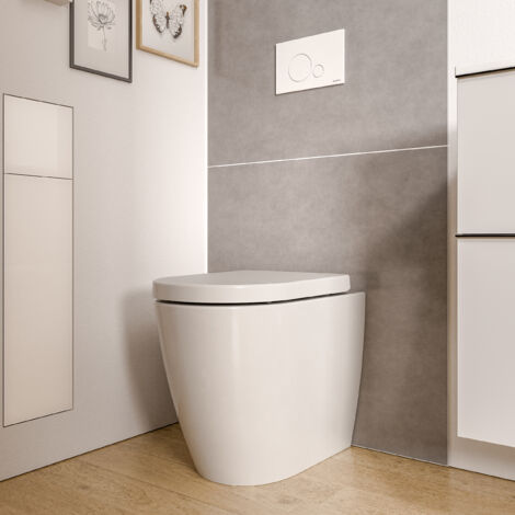 WC Stand Bernstein VIREO spülrandlos inkl. Softclose WC-Sitz mit Absenkautomatik Weiß glänzend