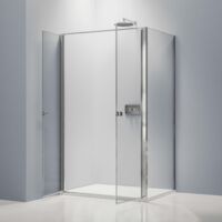 BERNSTEIN Eckdusche DX906 FLEX Mit Schiebetür – 160x80 Cm, 8 Mm ESG Glas, NANO-Beschichtung, Chrom