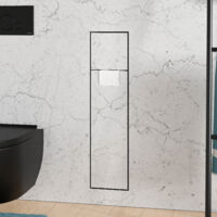 WC-Modul Unterputz Bernstein RIA 78cm Edelstahl Front befliesbar inkl. Toilettenbürste Türanschlag rechts