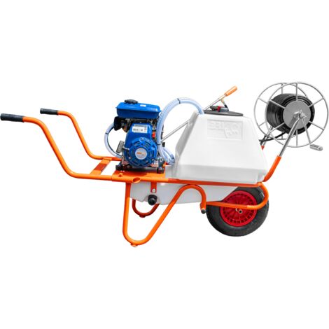 Bricoferr Carretilla sulfatadora de 1 rueda 80cc 80L con manguera de 50 metros y lanza de 90 cm (1/5)