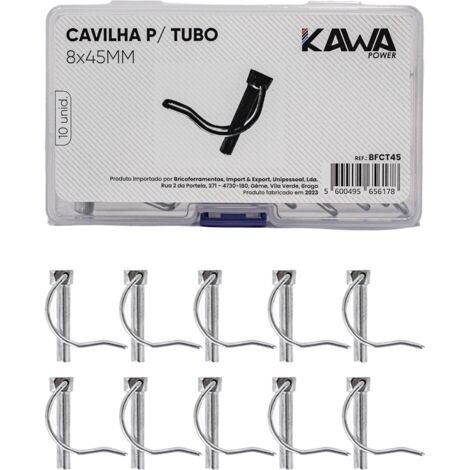 Bricoferr Pasadores Plegables de Tubería 8x45mm (10 piezas) (1/4)
