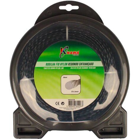 Kawapower Hilo de nylon helicoidal 3,3 mm 36 m