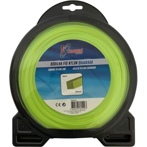 Kawapower Hilo de nylon cuadrado 6 mm 12 m